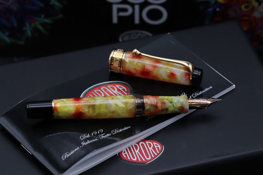 Aurora Optima Caleidoscopio Luce Gialla Limited Edition Fountain Pen - EF Nib image 1