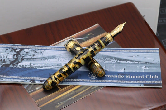 ASC Ogiva Black Lucens Celluloid Special Order 1/1 Fountain Pen - DIPPED image 1