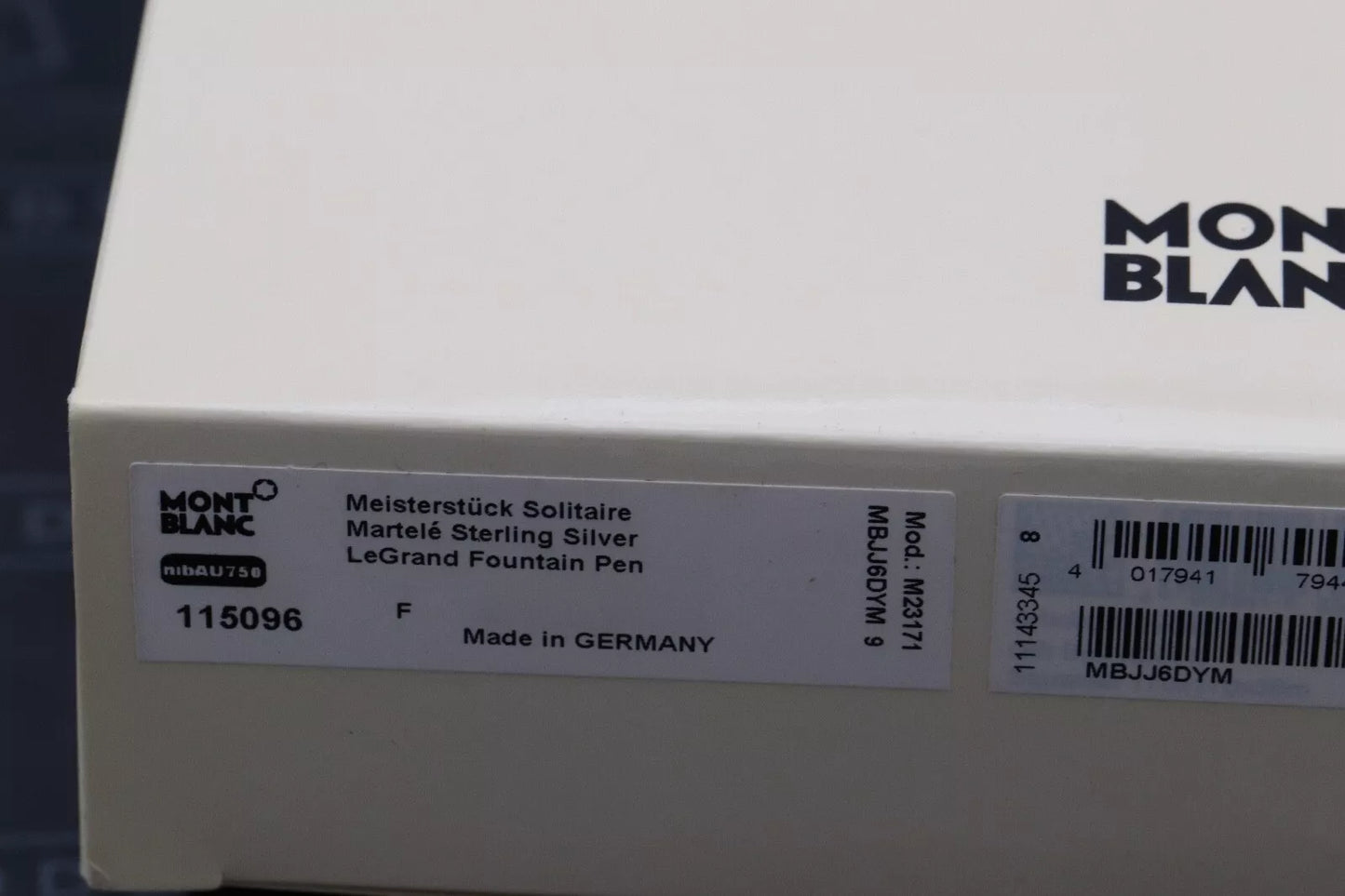 Montblanc Meisterstuck 146 LeGrand Martele Silver Fountain Pen - SEALED - Fine image 8