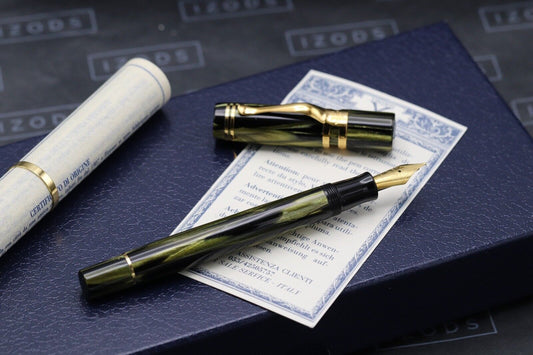 Visconti Ragtime II Green Celluloid Fountain Pen image 1