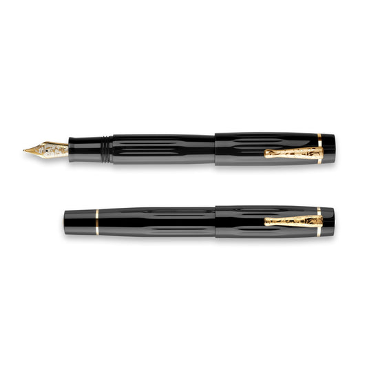 Delta Bio+16 Black Fountain Pen - #8 Nib image 0