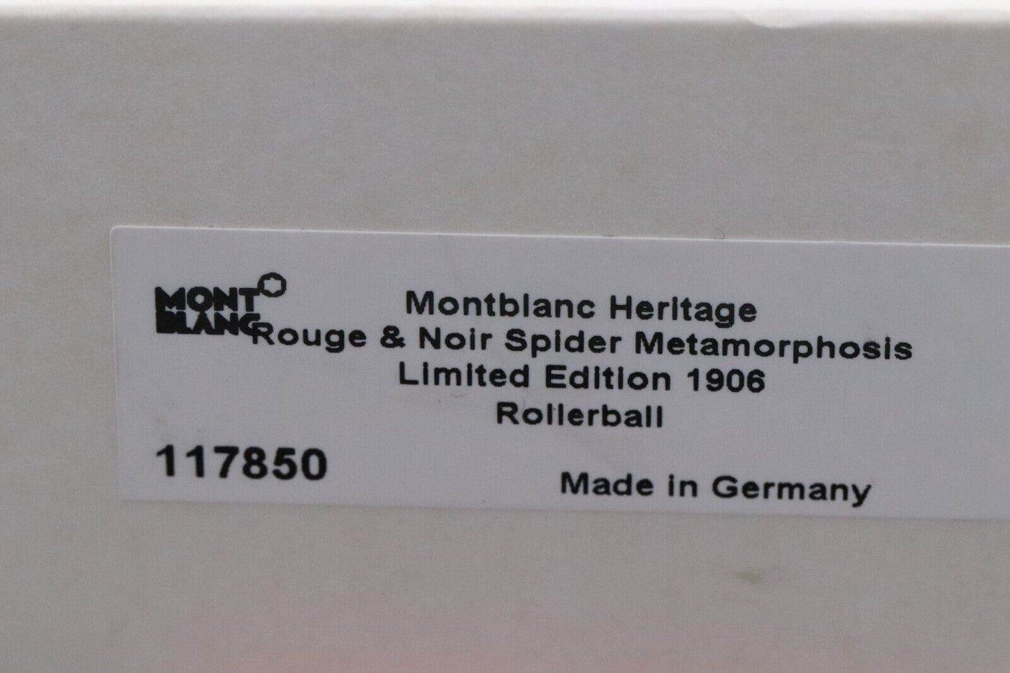 Montblanc Heritage Rouge et Noir Metamorphosis LE1906 Rollerball Pen - UNUSED image 7