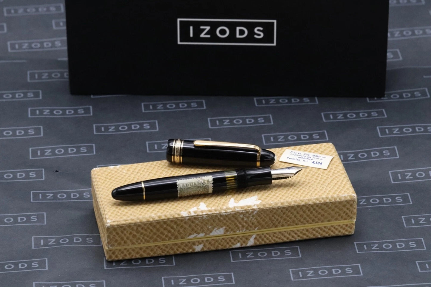 Montblanc Meisterstuck 146 Celluloid 1950s Gold Coated Fountain Pen image 0