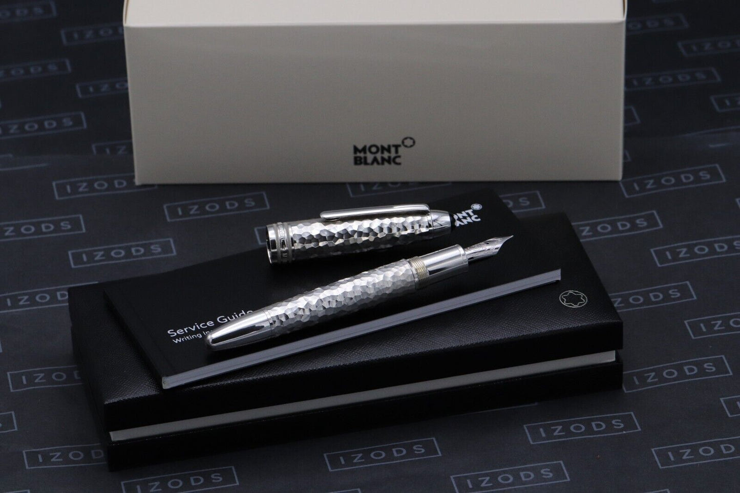 Montblanc Meisterstuck LeGrand Martele Silver Fountain Pen - EF - NEVER INKED image 0