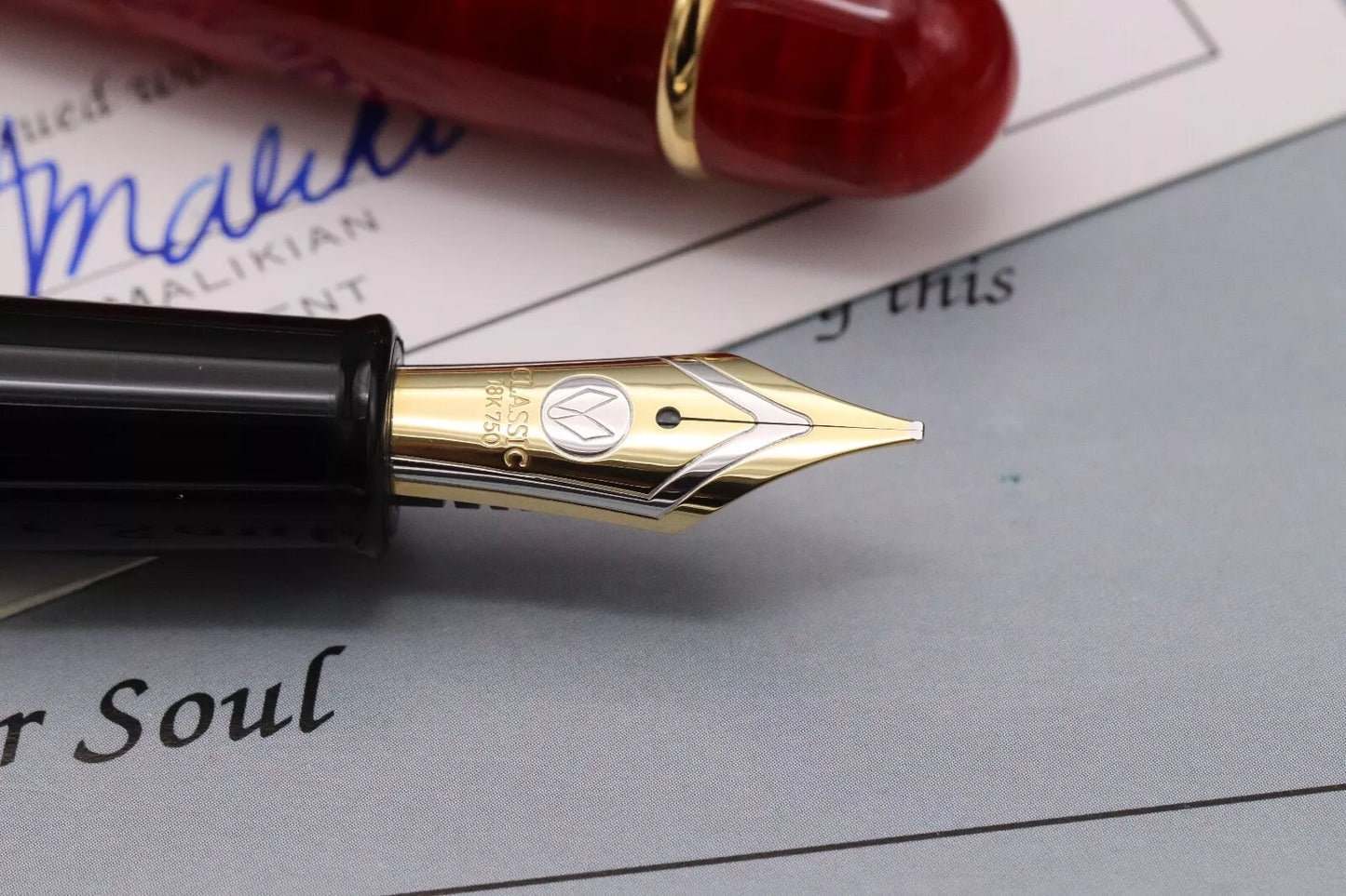 Classic Pens LM1 Flame Red Limited Edition Fountain Pen - UNUSED - IB Nib image 2