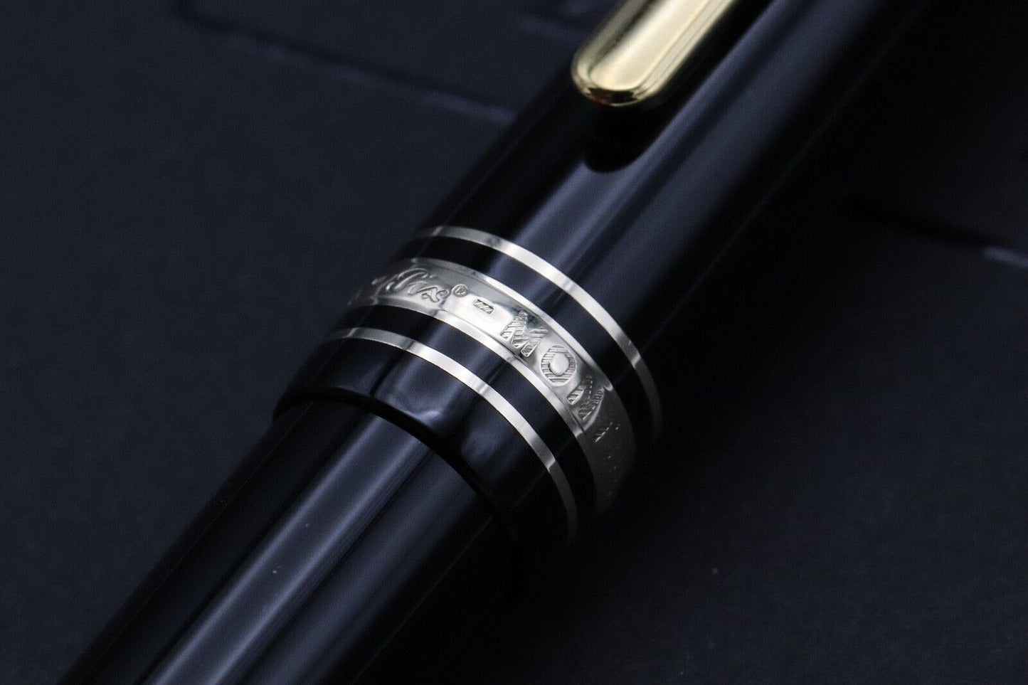 Montblanc Meisterstuck 145 Classique Gold Coated Fountain Pen - Broad Nib image 3