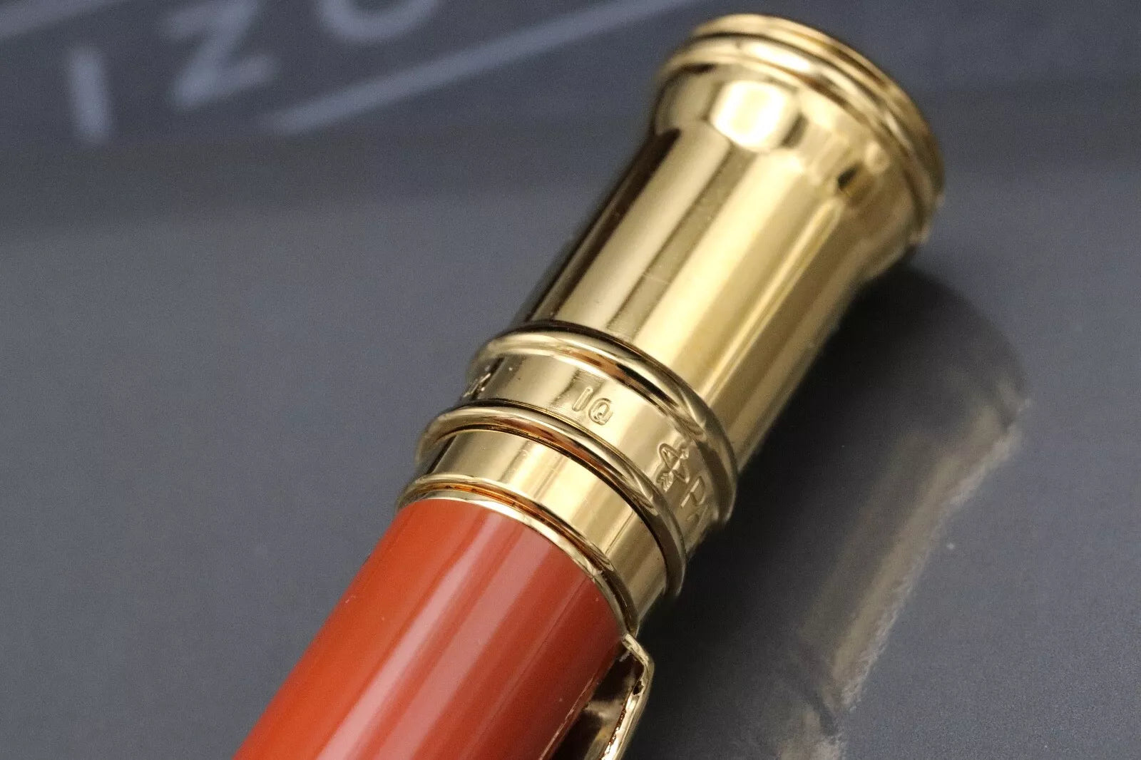 Parker Duofold Centennial Orange Fountain Pen and Mechanical Pencil - UNUSED image 6