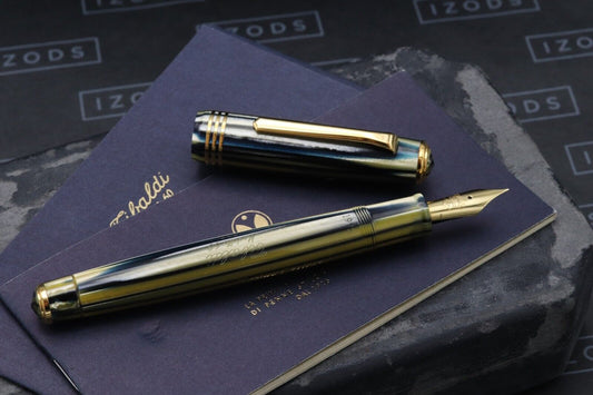 Tibaldi Modelo 60 Avorio Bleu Celluloid Fountain Pen image 1