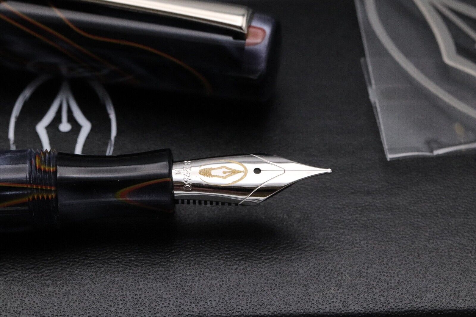 Edison Pen Co Beaumont Twilight Embers Fountain Pen - 18k Medium Nib image 2