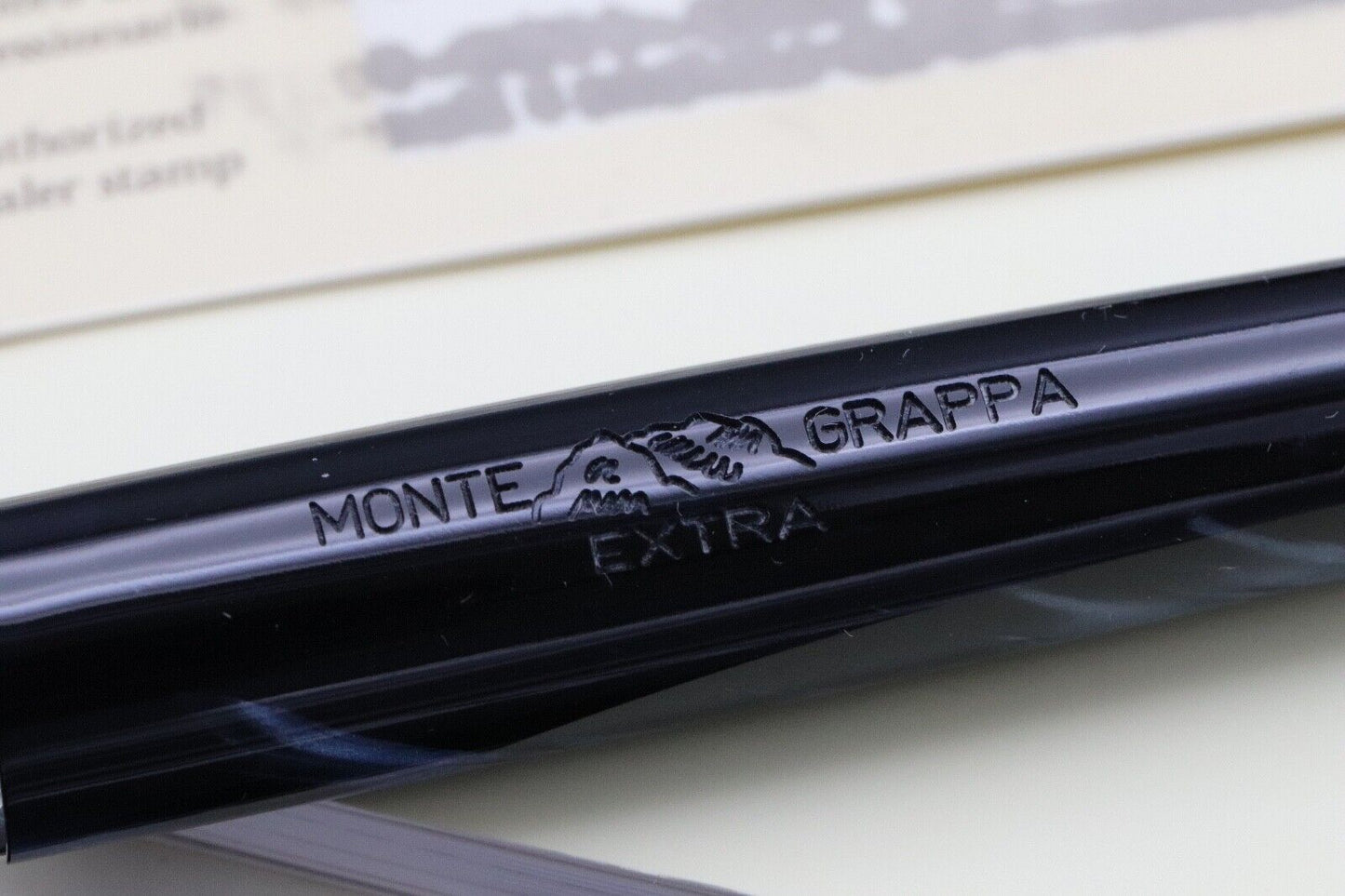 Montegrappa Extra 1st Edition Dark Blue Celluloid Fountain Pen image 4