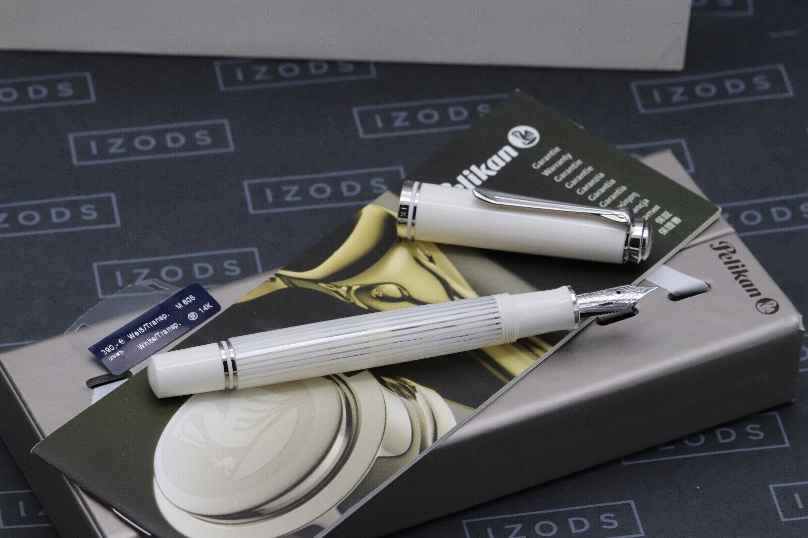 Pelikan Souveran M605 White Transparent Fountain Pen - EF NIB - UNUSED image 1