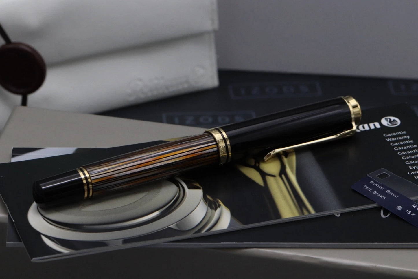 Pelikan Souveran M800 Tortoiseshell Brown SE Fountain Pen – NEVER INKED image 3