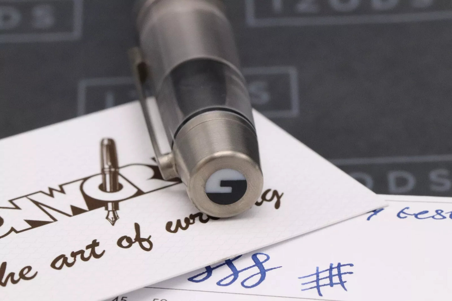 Conid Bulkfiller Kingsize Demonstrator Titanium Fountain Pen - #8 14K Fine Nib image 7