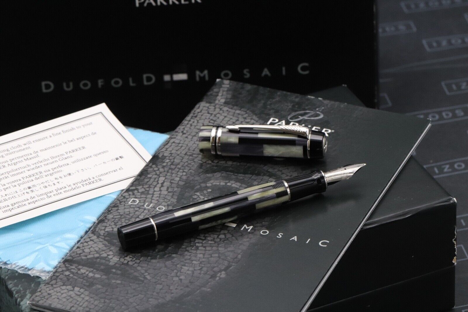 Parker Duofold Centennial Black Mosaic Fountain Pen image 0