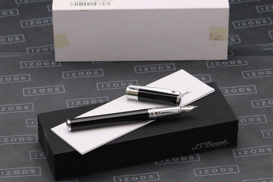 S.T. Dupont D-Initial Duotone Black Chrome Fountain Pen - UNUSED image 0