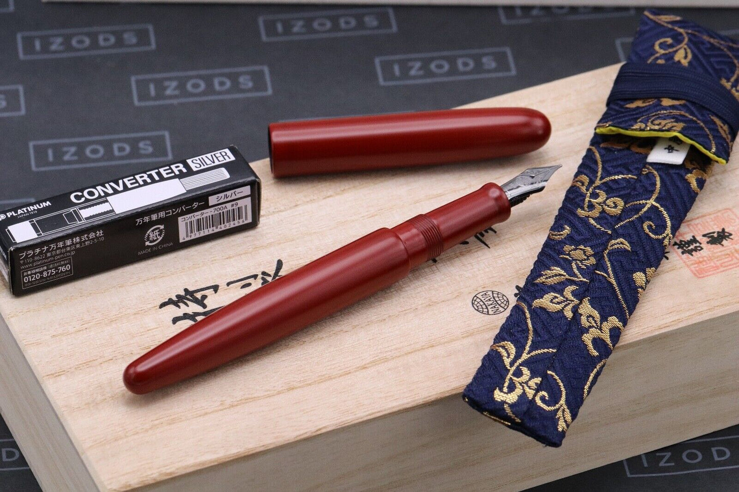 Nakaya Long Cigar Shu-nurihanashi Fountain Pen - UNUSED - Medium Ruthenium Nib image 1