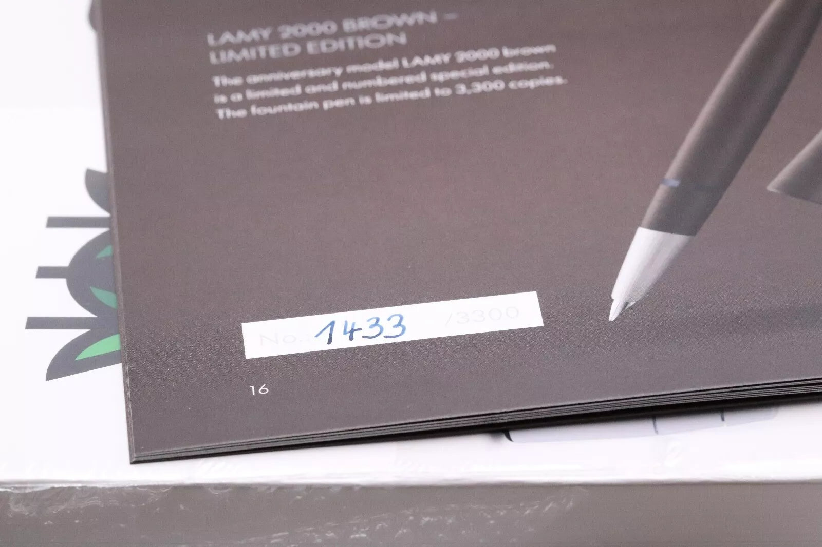 Lamy 2000 Brown Limited Edition Fountain Pen - UNUSED image 8