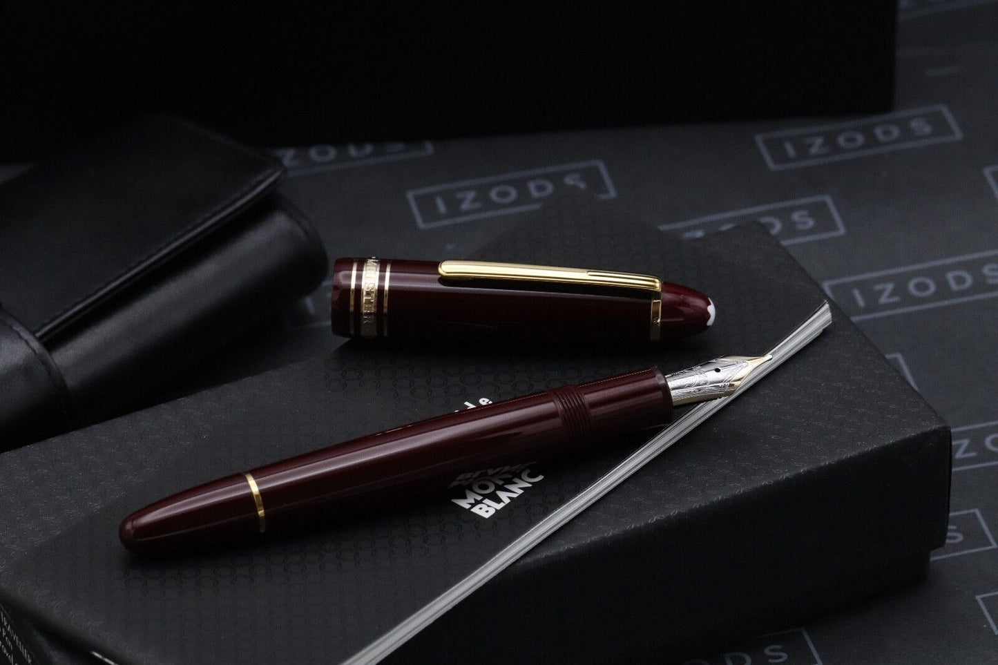Montblanc Meisterstuck 147 Traveller Bordeaux Fountain Pen with Pouch image 1
