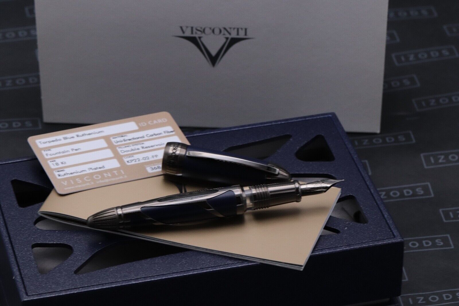 Visconti Torpedo Blue Emotion Ruthenium Limited Edition Fountain Pen image 0