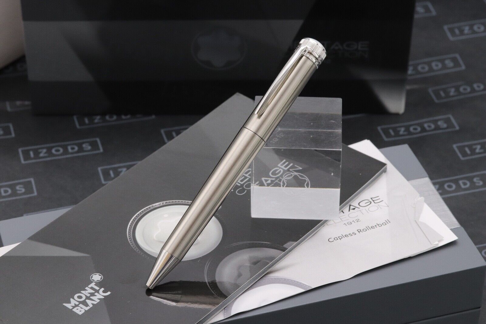 Montblanc Heritage 1912 Capless Steel Rollerball Pen - UNUSED image 1