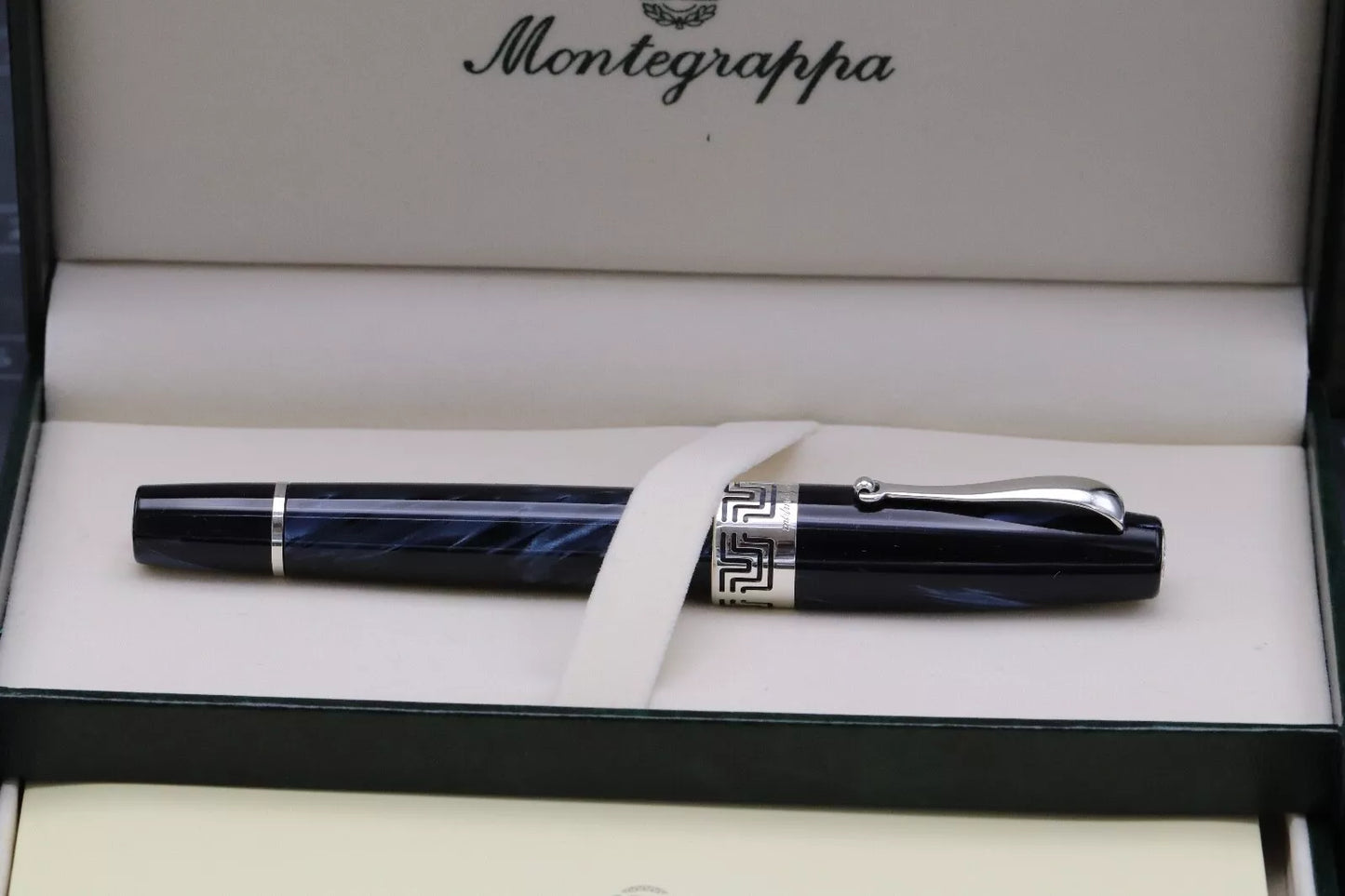 Montegrappa Extra 1st Edition Dark Blue Celluloid Fountain Pen image 11