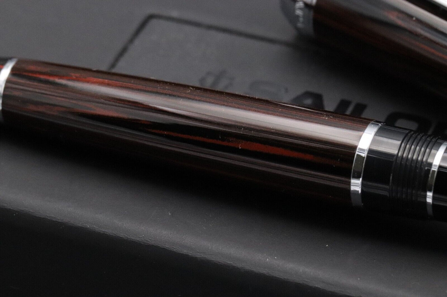Sailor Pro Gear Red Black Marble Ebonite Fountain Pen - Naginata Togi Nib image 3