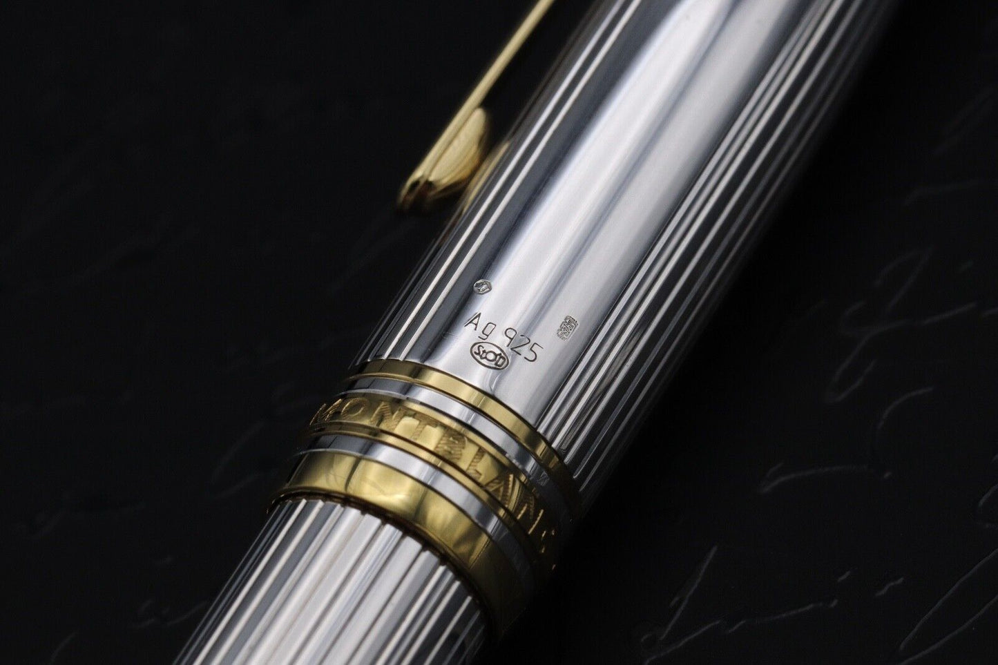 Montblanc Meisterstück 146 LeGrand Sterling Silver Pinstripe Fountain Pen image 5