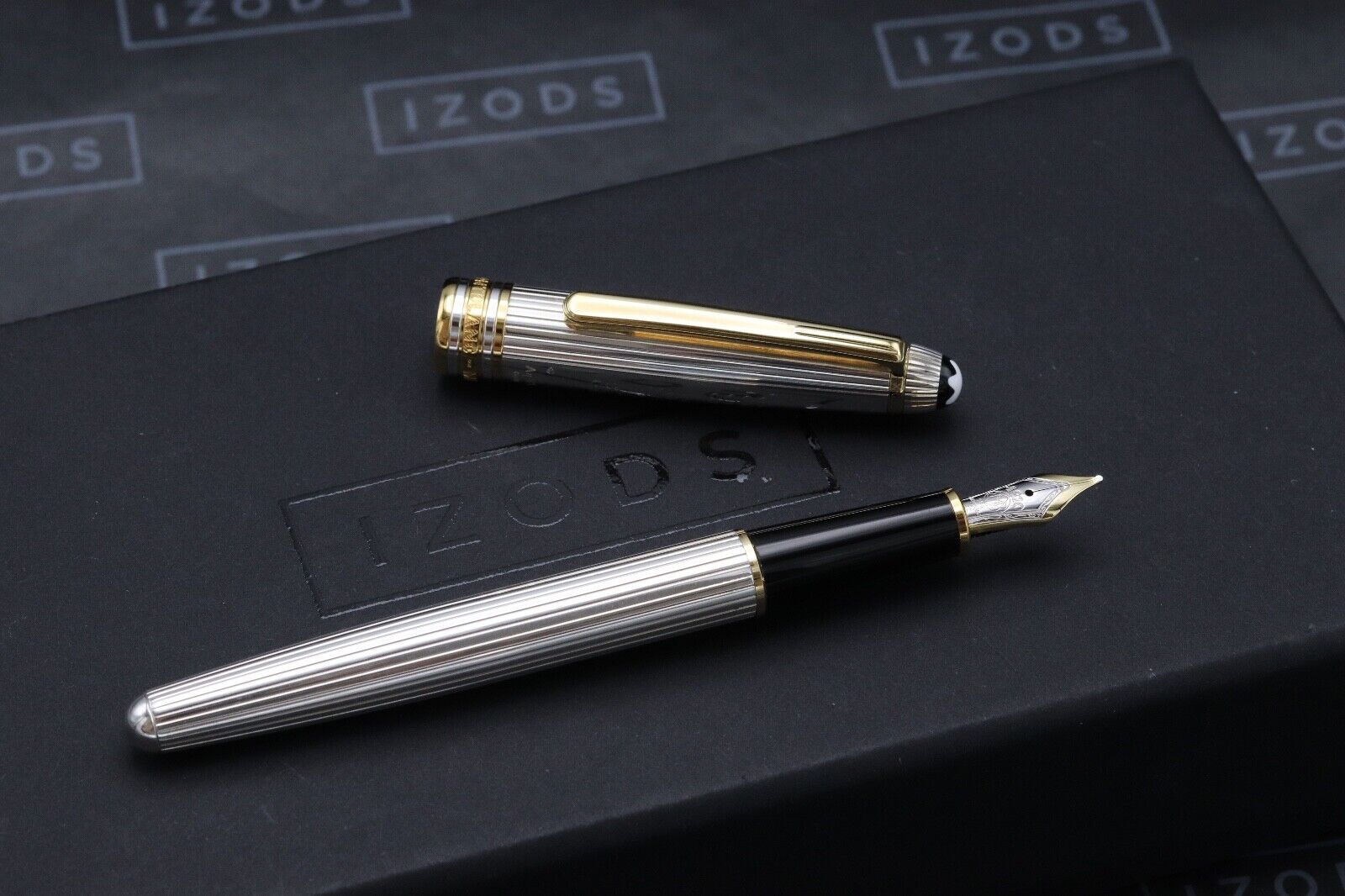 Montblanc Meisterstuck 144 Classique AG925 Solitaire Pinstripe Fountain Pen image 1