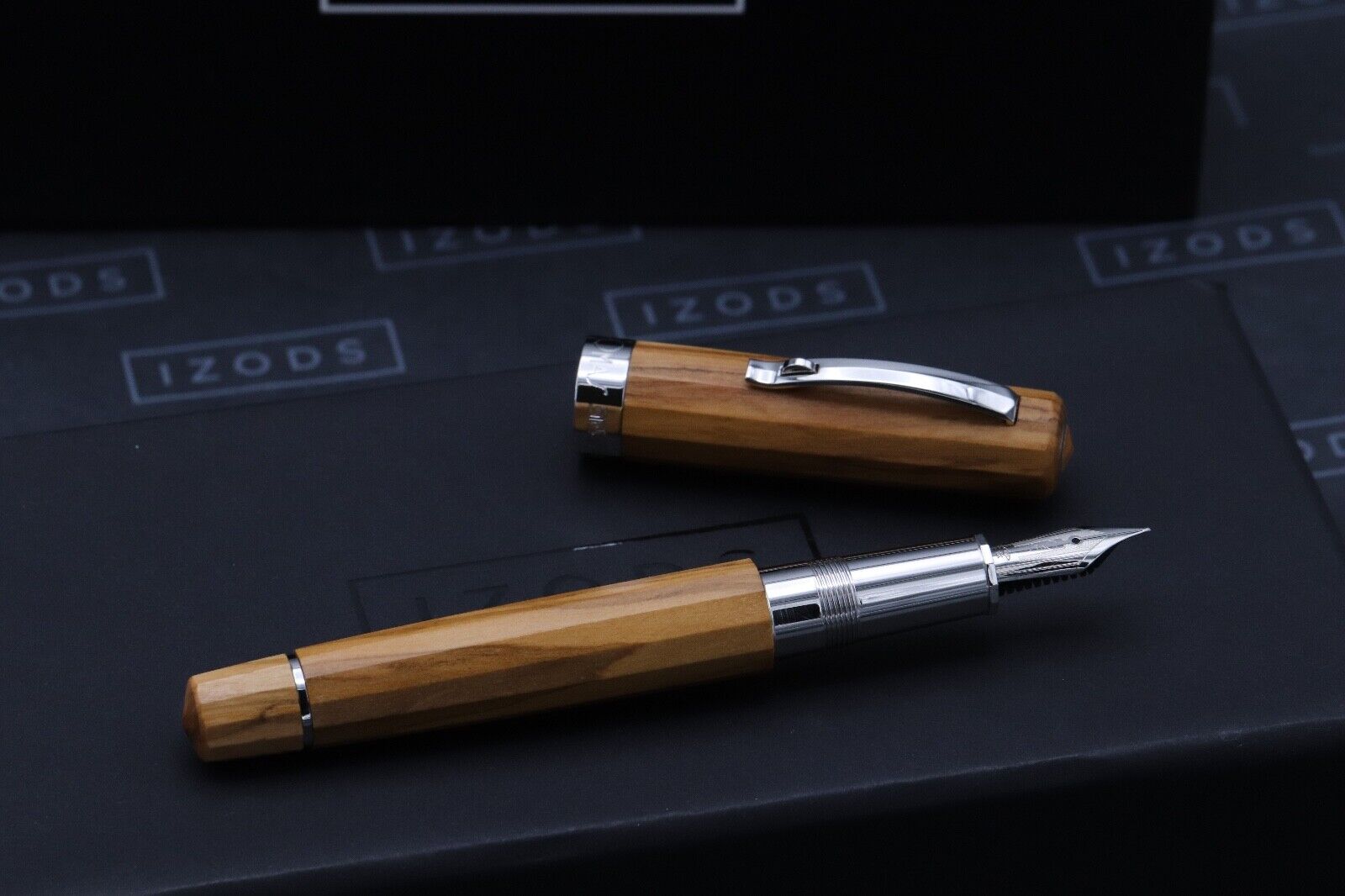 Omas Milord Olive Wood Sterling Silver Fountain Pen image 1