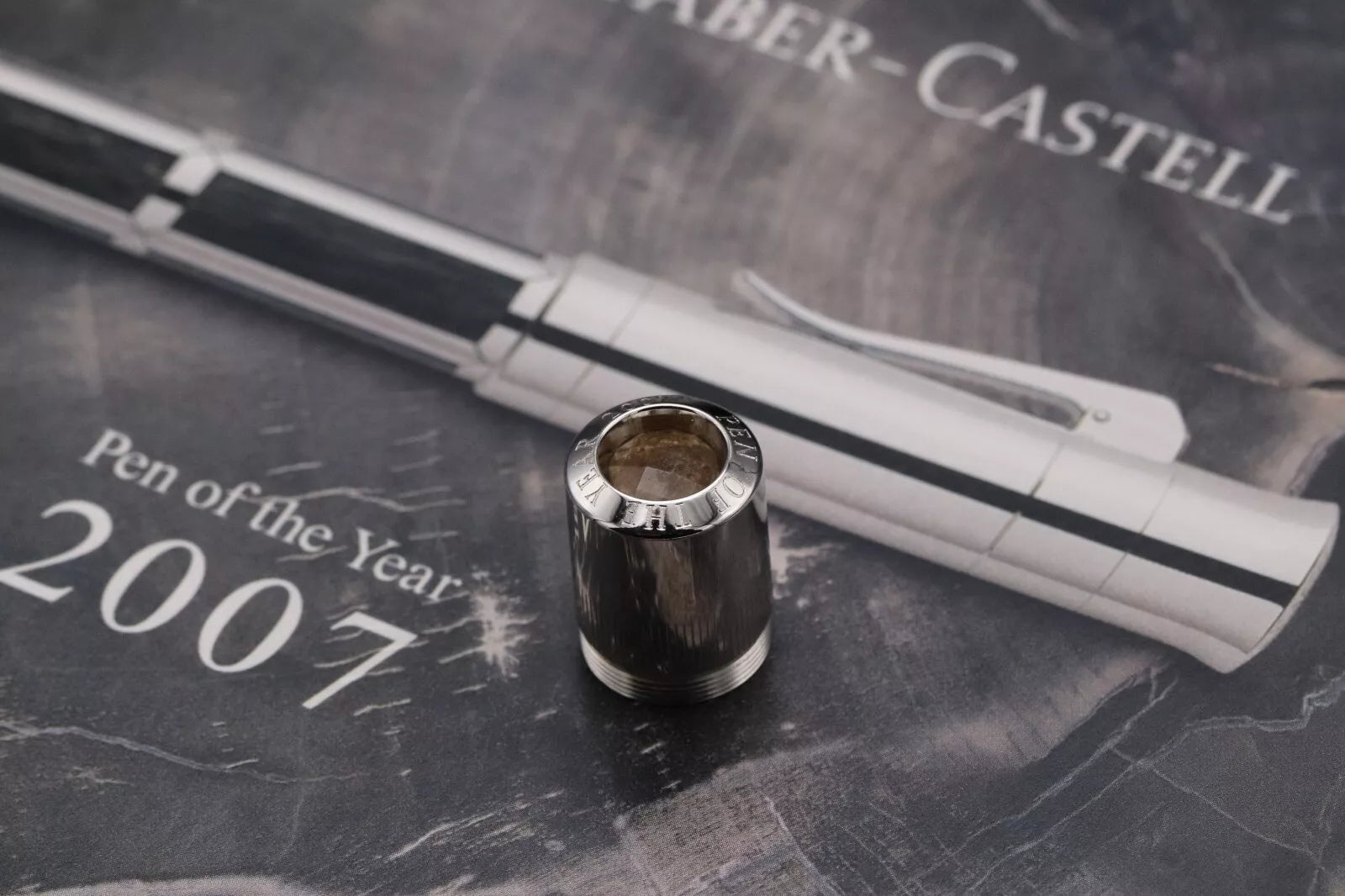 Graf von Faber-Castell Pen of the Year 2007 Petrified Wood Fountain Pen - UNUSED image 7
