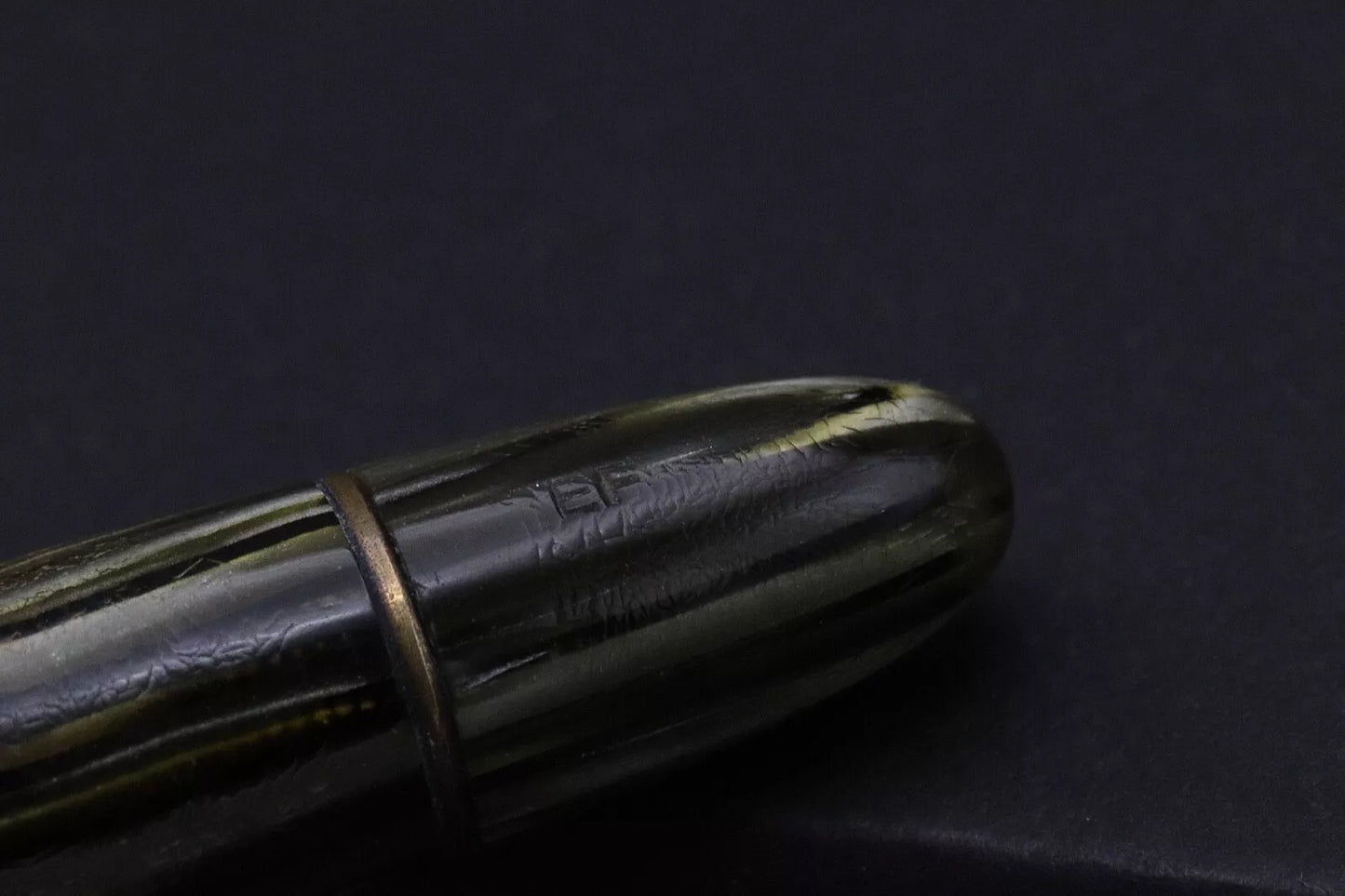 Montblanc Meisterstuck 146 Green Striated Celluloid 1950’S Fountain Pen - EF Nib image 6