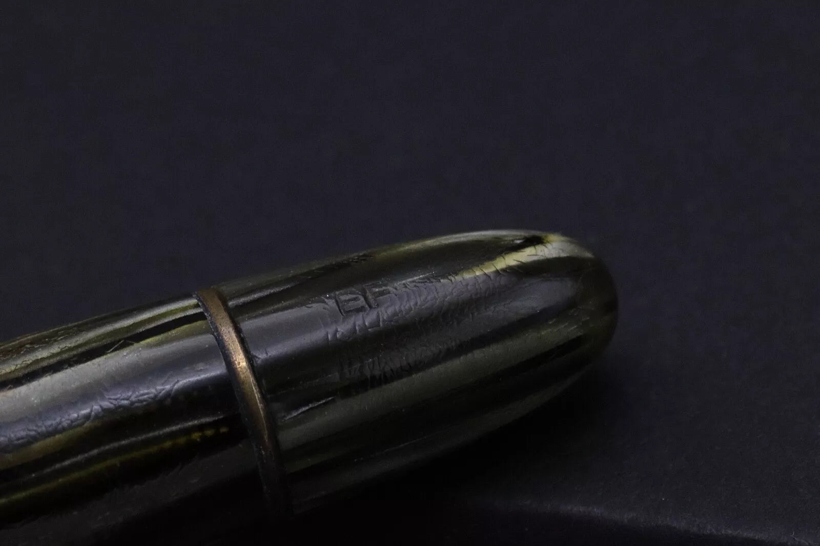 Montblanc Meisterstuck 146 Green Striated Celluloid 1950’S Fountain Pen - EF Nib image 6