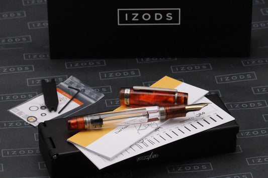 Conid Bulkfiller Kingsize Wild Tiger Titanium Fountain Pen - #8 14k Medium Nib image 0