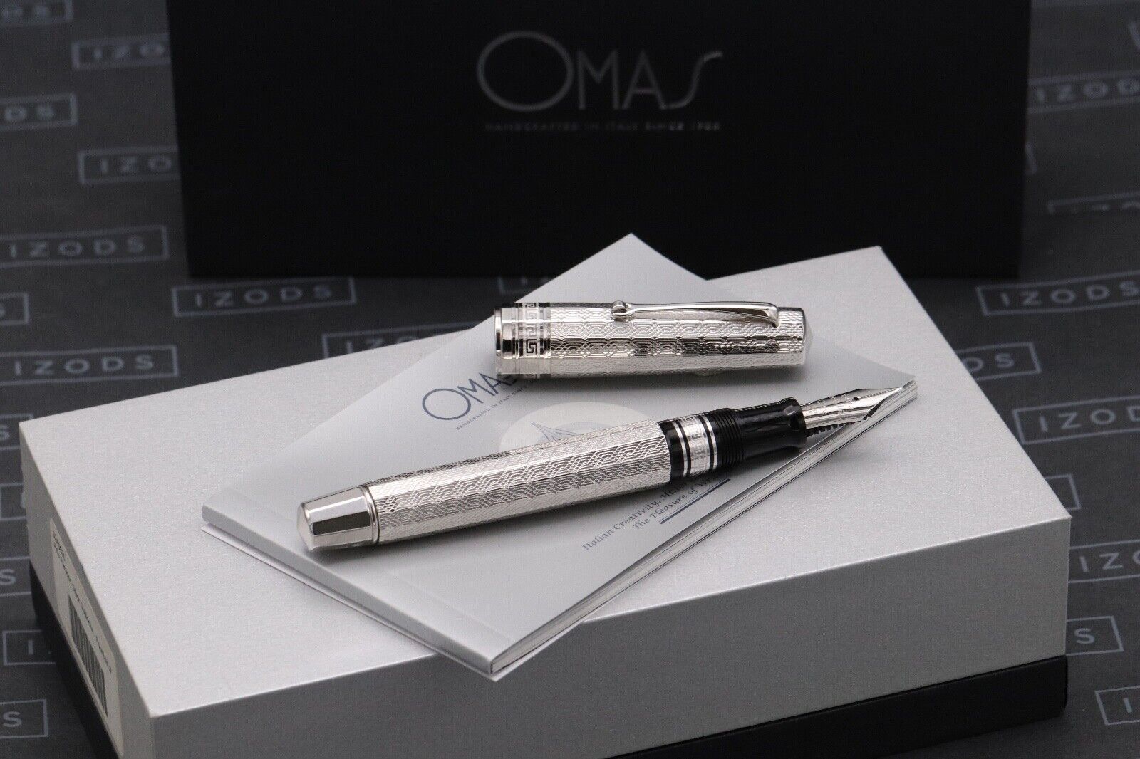 Omas Paragon Silver Guilloche LE35 Fountain Pen - Fine 'Extra Flessible' Nib image 0