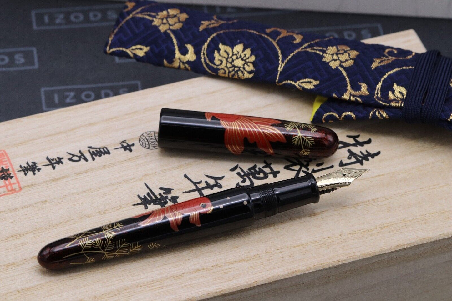 Nakaya Portable Cigar Maki-e Goldfish III Fountain Pen - UNUSED image 1