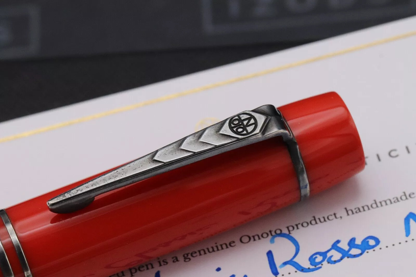 Onoto Magna Classic Rosso Custom 1/1 Fountain Pen - #8 Stub Nib Pablo at FPnibs image 8