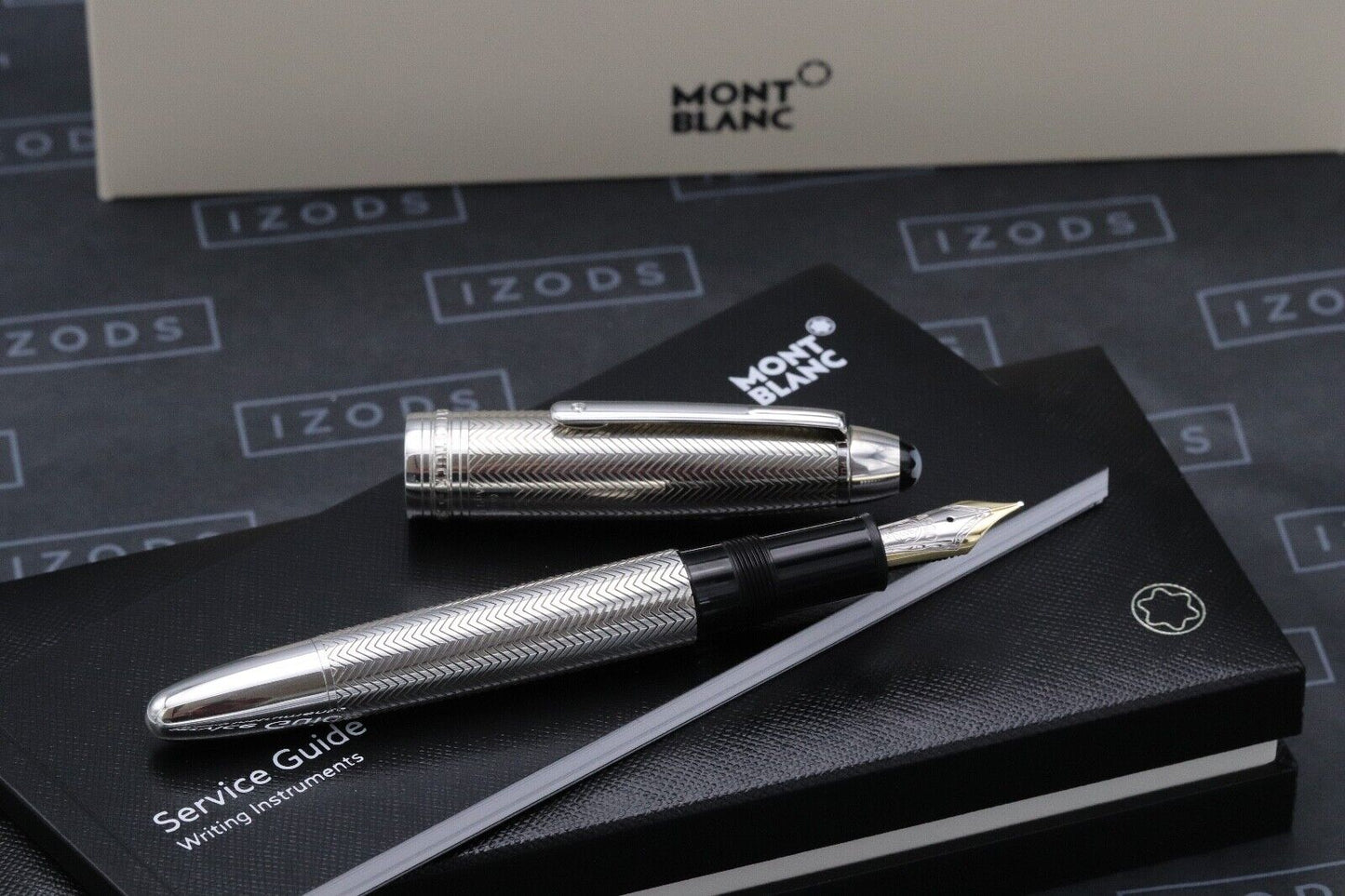 Montblanc Meisterstuck LeGrand Silver Barley Diamond Fountain Pen - UNUSED image 1