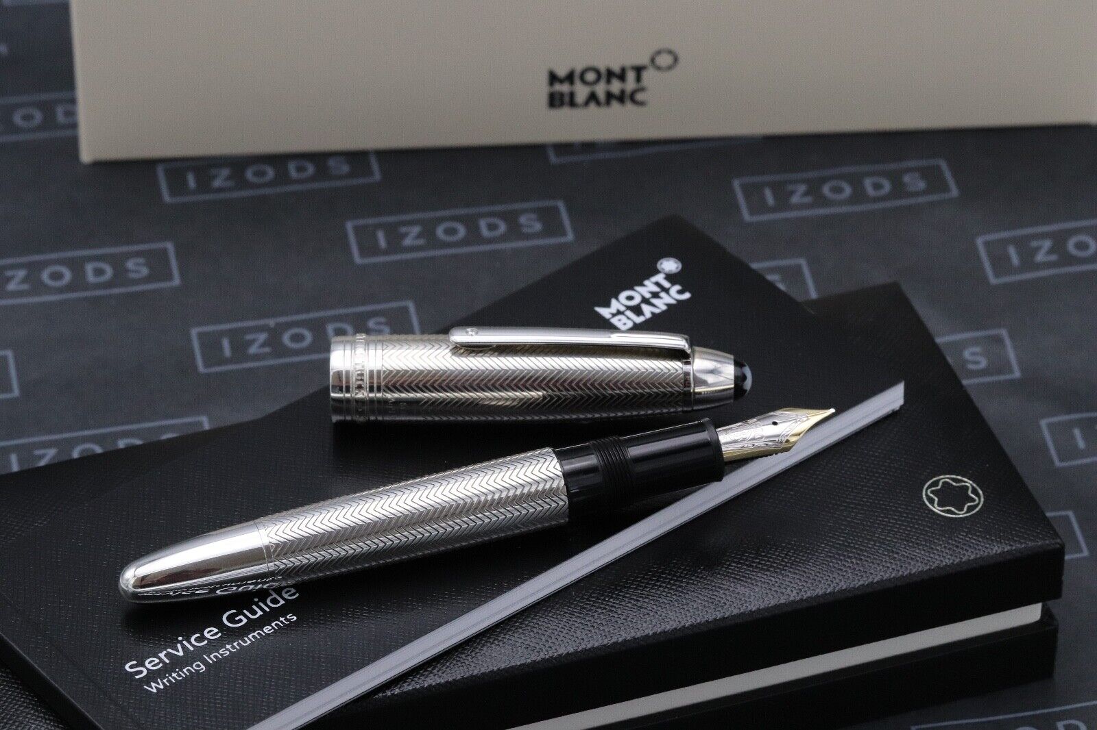 Montblanc Meisterstuck LeGrand Silver Barley Diamond Fountain Pen - UNUSED image 1