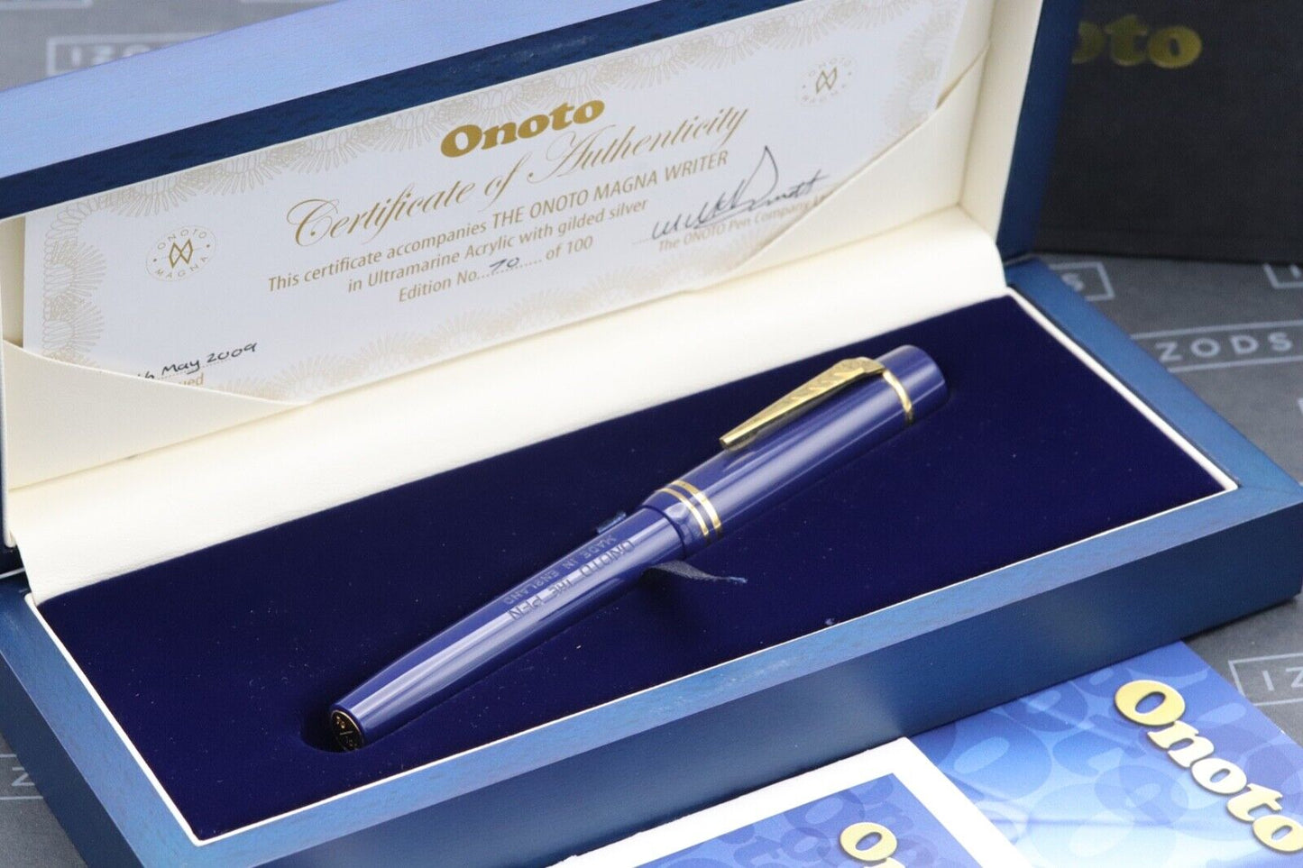 Onoto The Magna Writer Ultramarine Limited Edition Fountain Pen image 8