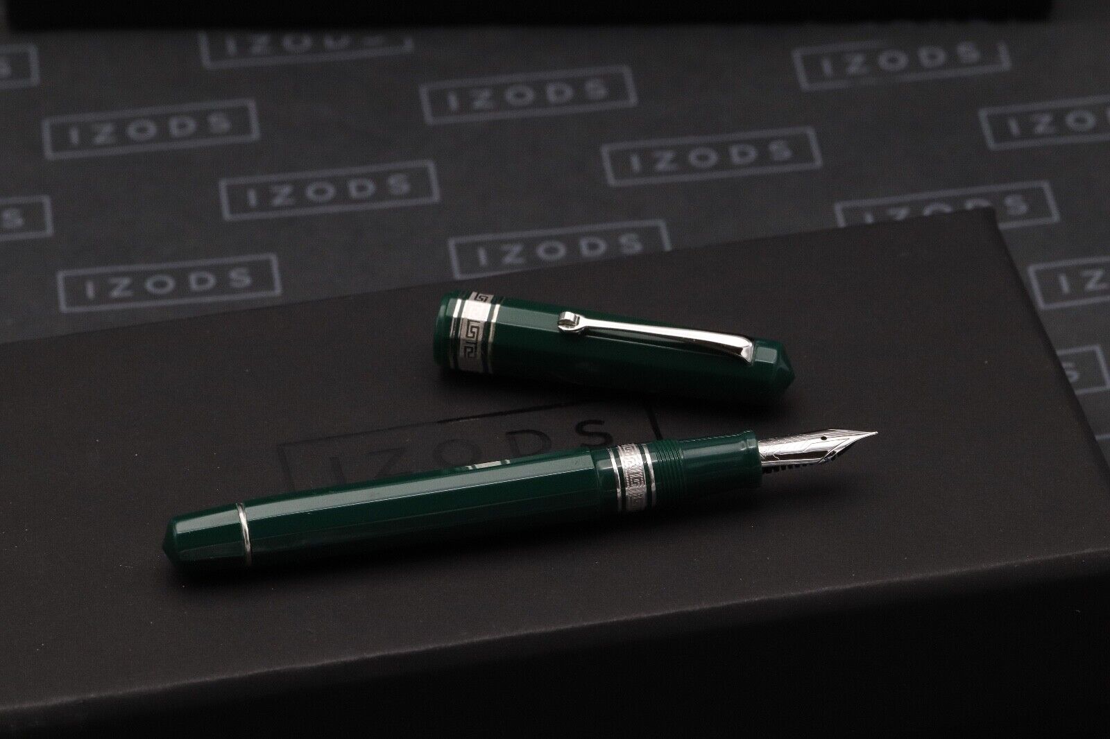 Omas Milord Green HT Trim Fountain Pen - Fine Nib image 1