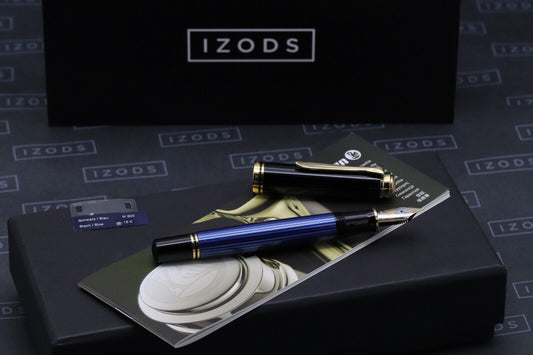 Pelikan Souveran M800 Blue Black Fountain Pen - EF Nib - UNUSED image 0