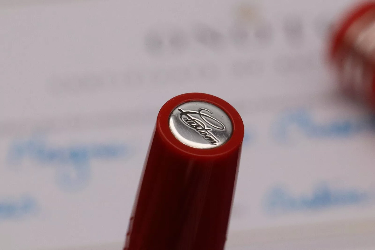 Onoto Magna Classic Rosso Chased Custom 1/1 Fountain Pen - #8 Broad Nib image 5