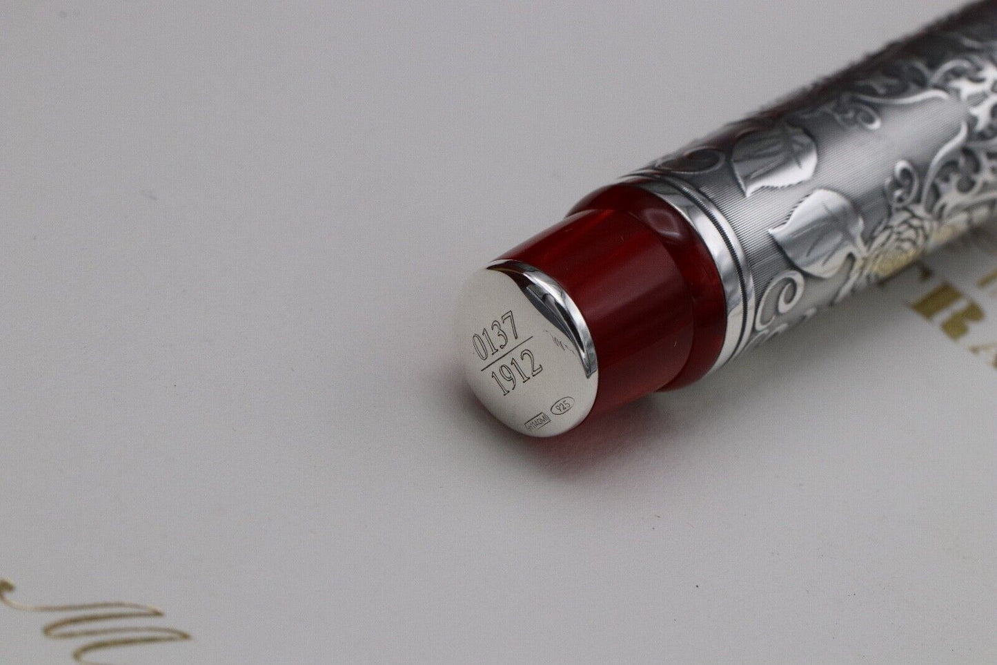 Montegrappa Invito A La Traviata Celluloid Silver Limited Edition Fountain Pen image 7