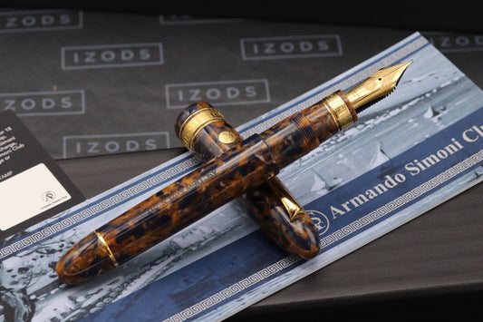 ASC Ogiva Blue Saffron Celluloid Fountain Pen image 1