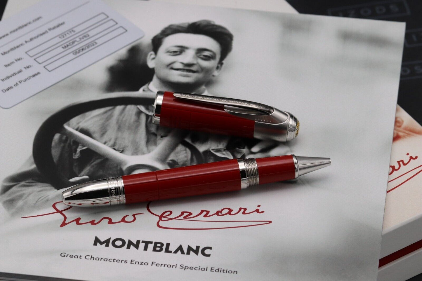 Montblanc Great Characters Enzo Ferrari Special Edition Rollerball Pen - UNUSED image 1