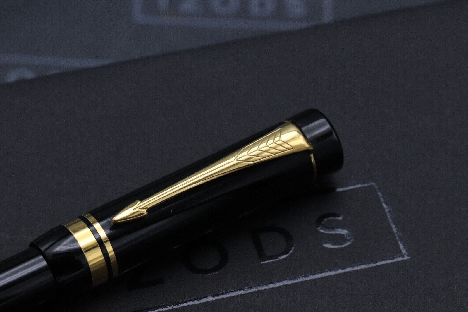 Parker Duofold Black MK1 Push Button Ballpoint Pen - Q1 1990 image 3