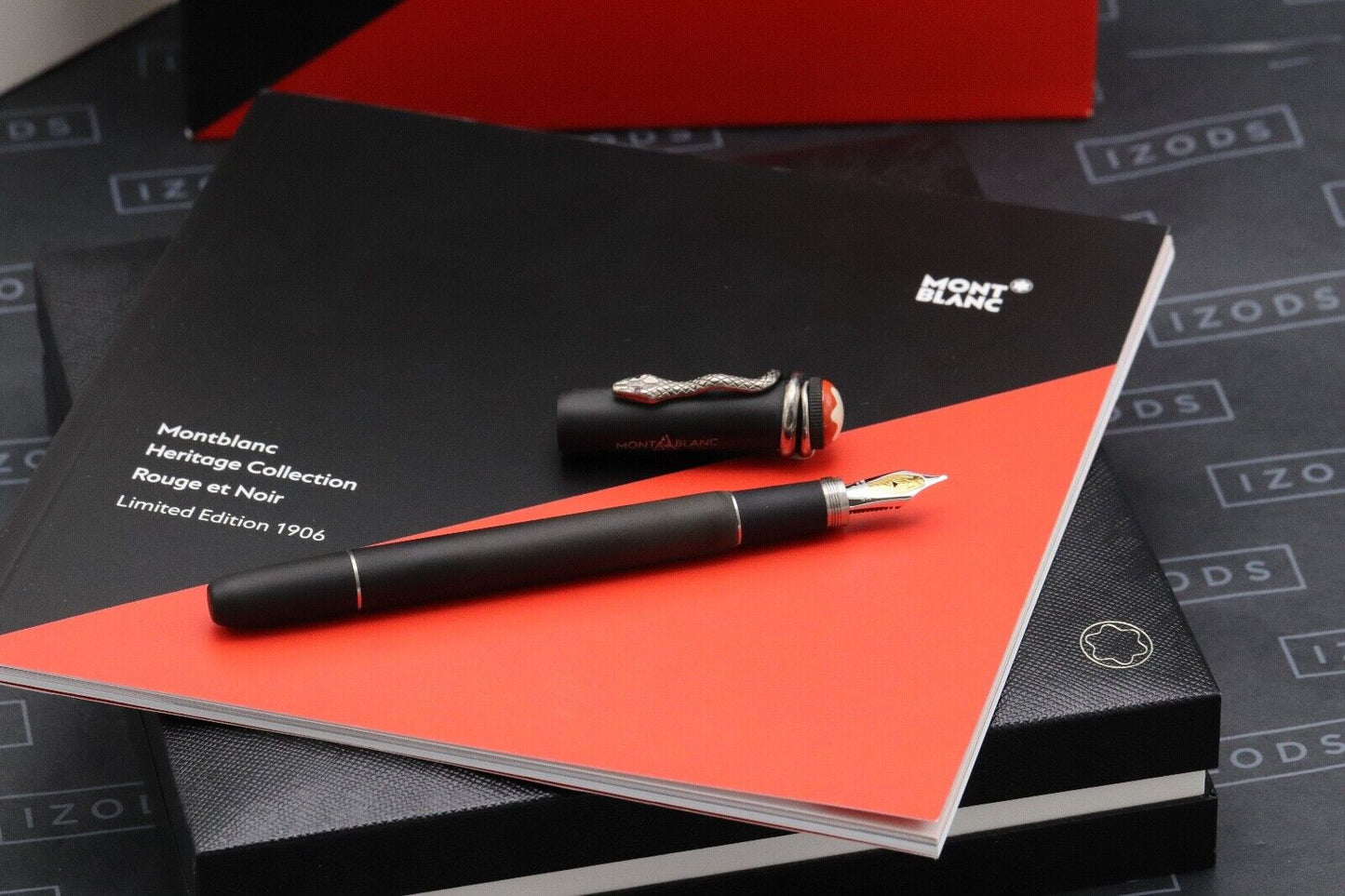 Montblanc Heritage Rouge et Noir Ebonite LE1906 Fountain Pen - UNUSED image 0