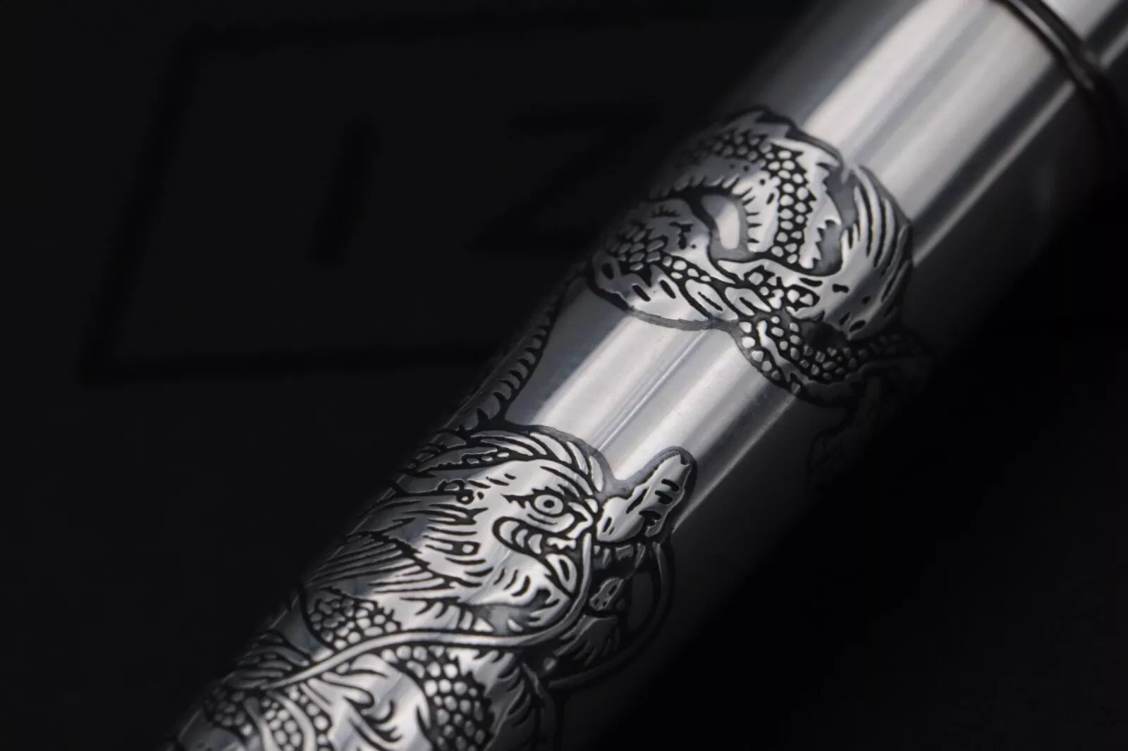 Pilot Sterling Silver Dragon Fountain Pen - 1994 image 2