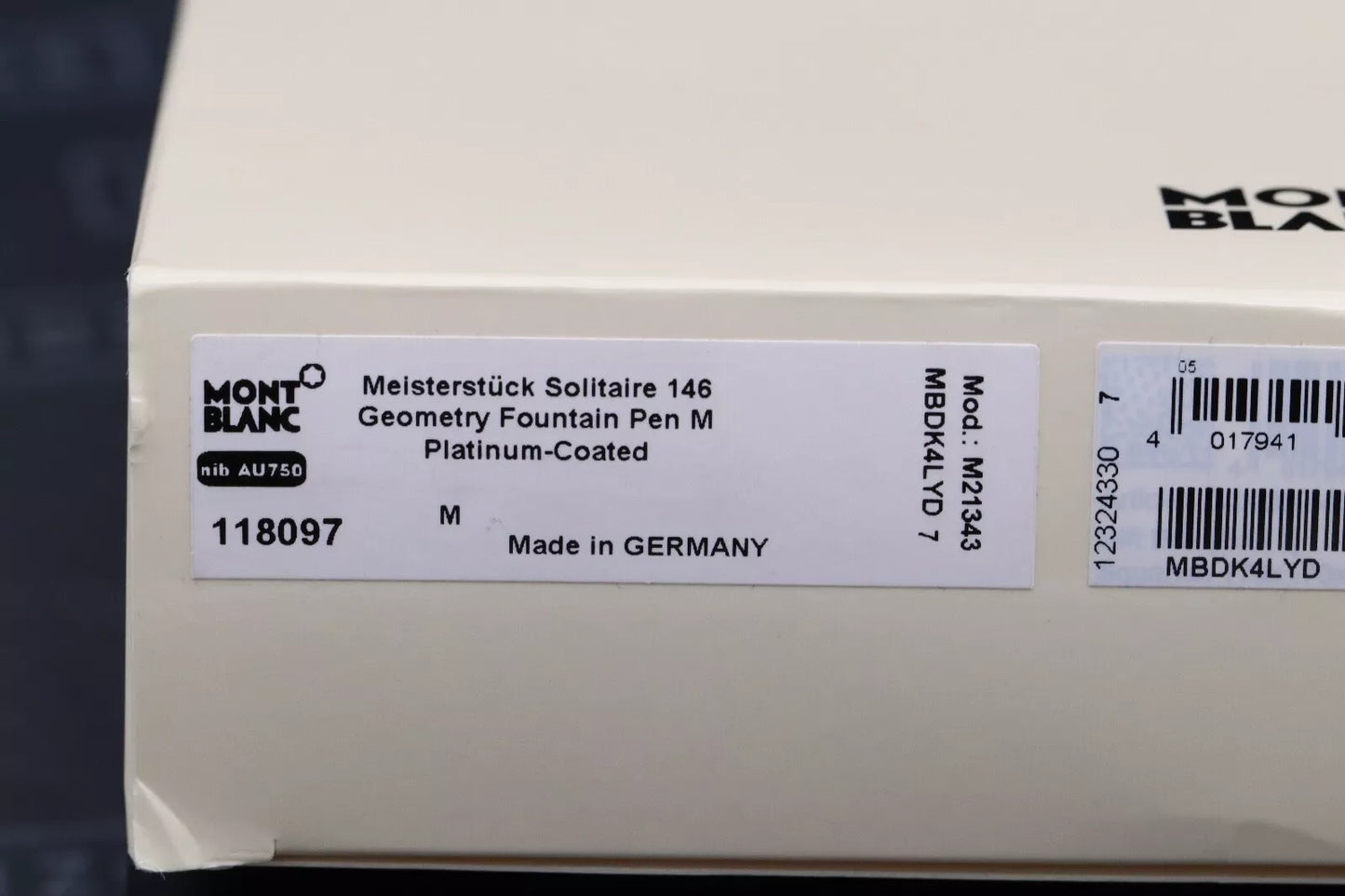 Montblanc Meisterstuck LeGrand Geometry Platinum-Coated Fountain Pen - UNUSED image 10