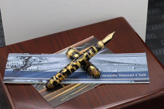 ASC Ogiva Black Lucens Celluloid Special Order 1/1 Fountain Pen - DIPPED image 0
